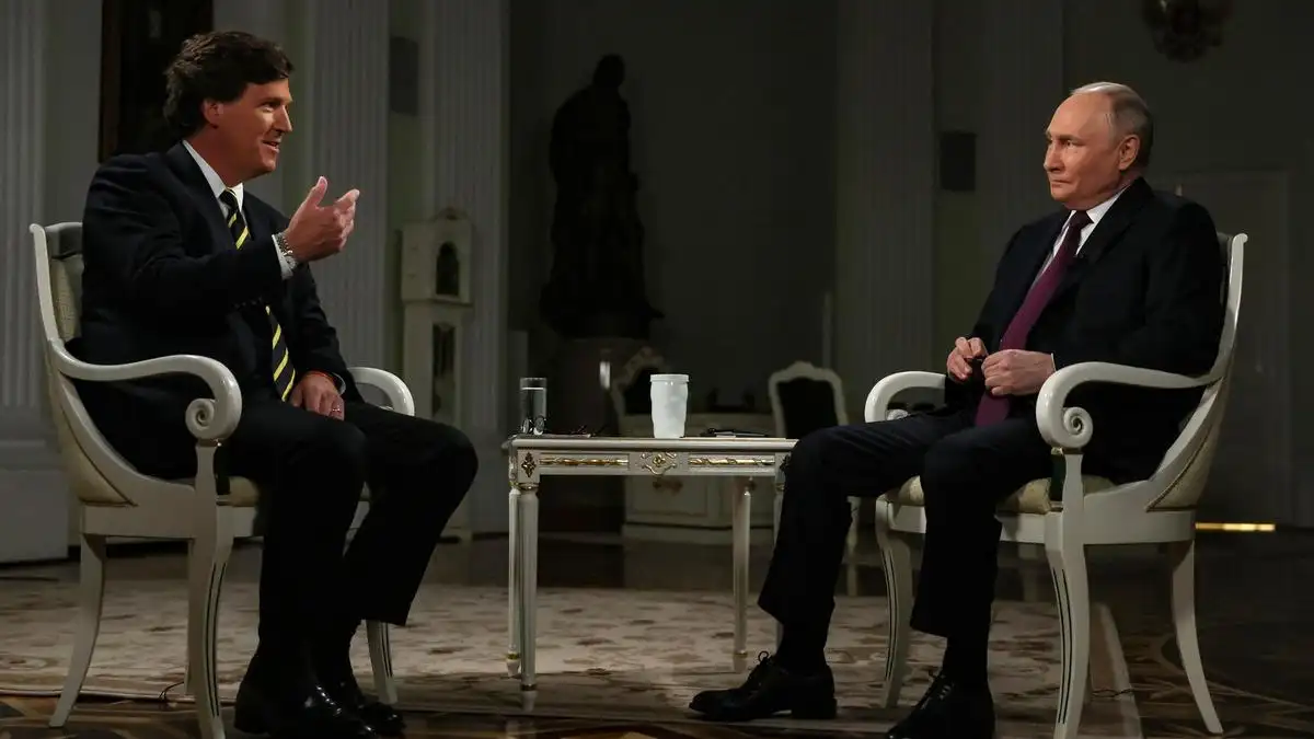 Такер Карлсон берет интервью у президента России Владимира Путина: целостный подход к событиям российско-украинской войны